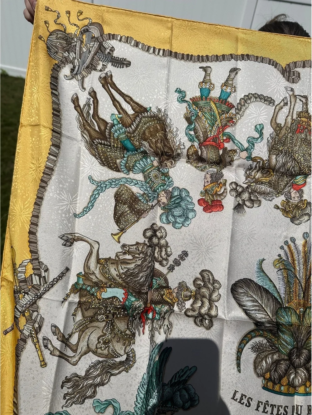 Hermes Les Fetes du Roi Soleil 90cm Jacquard Silk Scarf